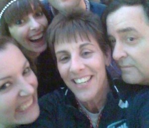 From left to right: Me, my sister, my mom, my dad. Sister's boyfriend is intentionally cropped out.