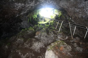Entrance from below.